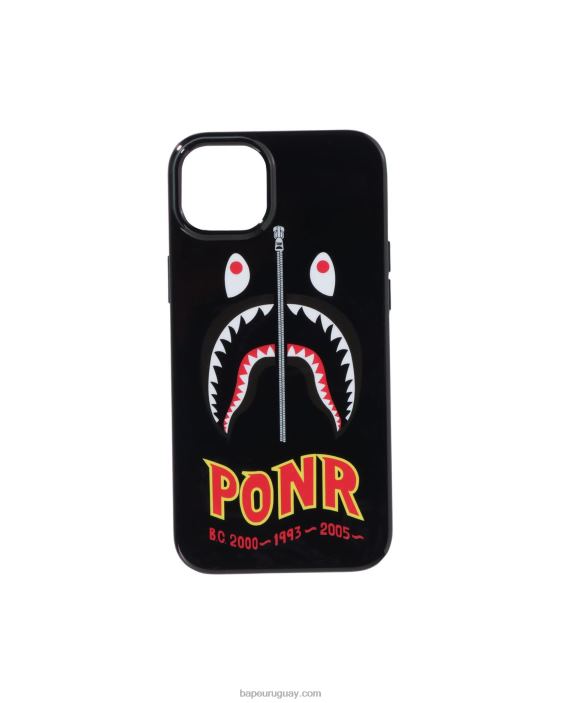funda iphone 14 max 2º tiburón hombres negro 26D80544 A Bathing Ape