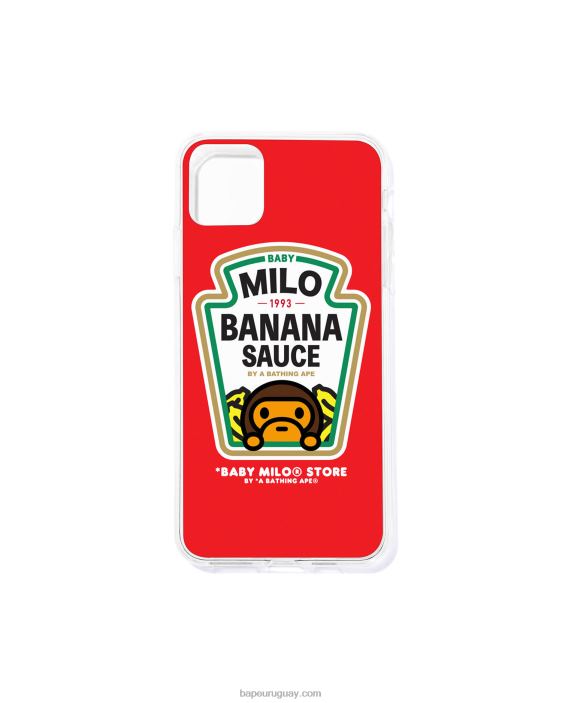 funda para iphone 11 pro con salsa de plátano hombres rojo brillante 26D801187 A Bathing Ape