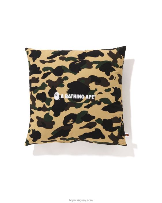 1er cojín cuadrado camo hombres amarillo 26D80490 A Bathing Ape