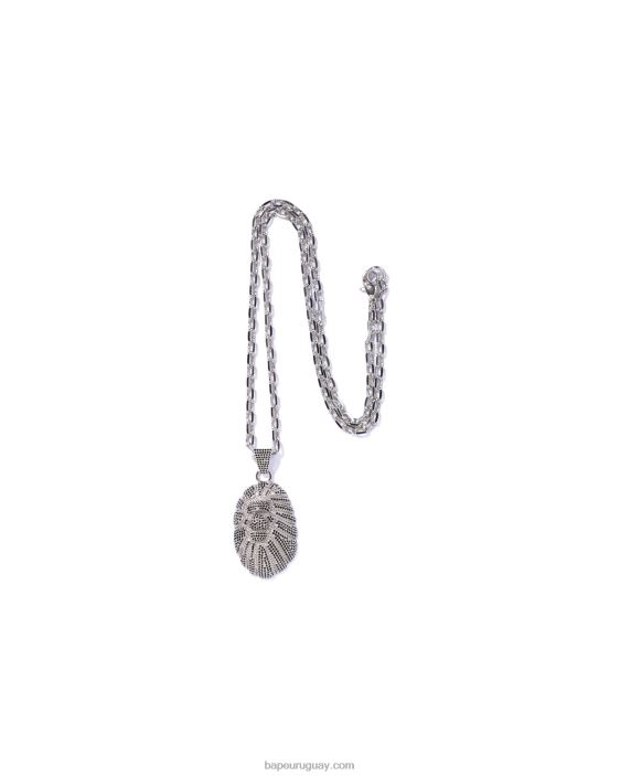 collar de piedra de cristal de cabeza hombres negro 26D80552 A Bathing Ape