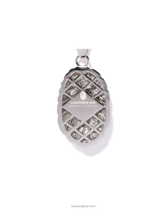 collar de piedra de cristal de cabeza hombres negro 26D80552 A Bathing Ape