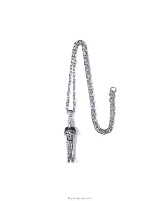 collar de tiburón seijin hombres plata 26D80467 A Bathing Ape