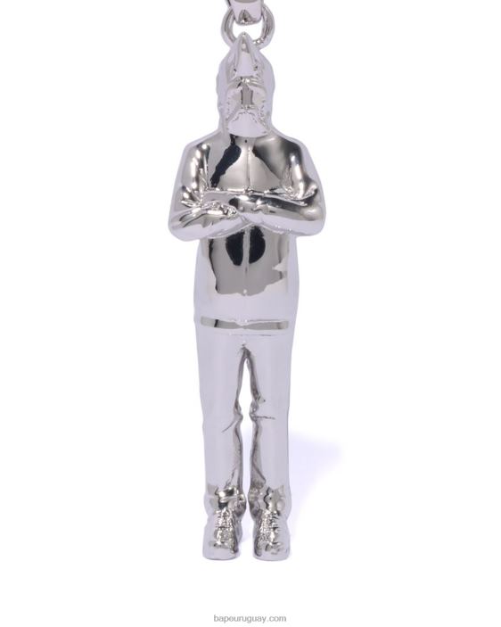 collar de tiburón seijin hombres plata 26D80467 A Bathing Ape