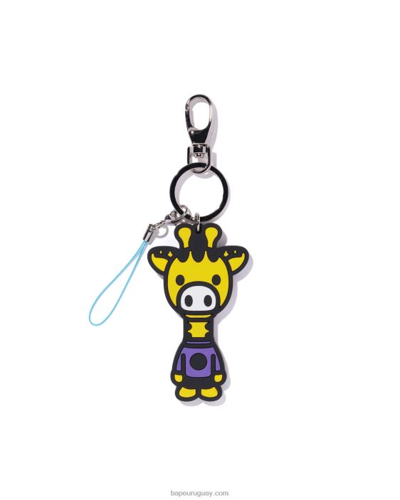alli llavero de silicona hombres amarillo 26D801179 A Bathing Ape