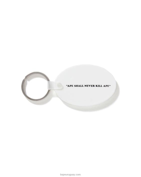 llavero de goma hombres blanco 26D80479 A Bathing Ape