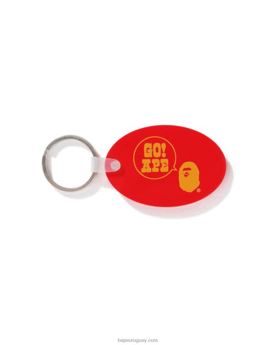 llavero de goma hombres rojo brillante 26D80478 A Bathing Ape