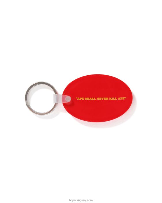 llavero de goma hombres rojo brillante 26D80478 A Bathing Ape