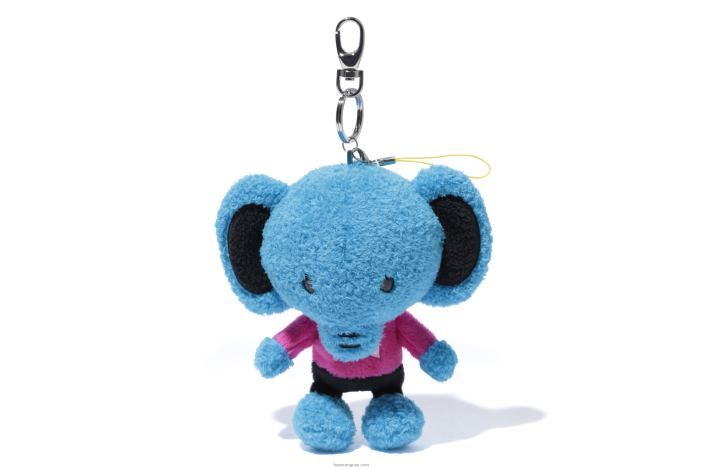 llavero de peluche de elefante hombres azul 26D801180 A Bathing Ape