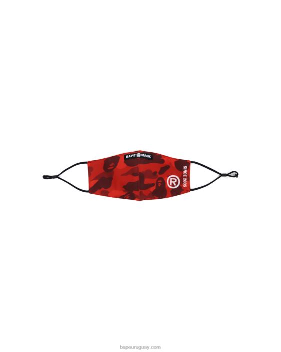 máscara de camuflaje de color hombres rojo brillante 26D80649 A Bathing Ape