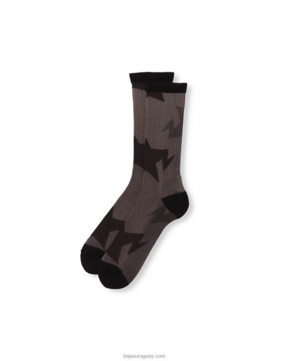 calcetines con motivo sta hombres negro 26D80612 A Bathing Ape