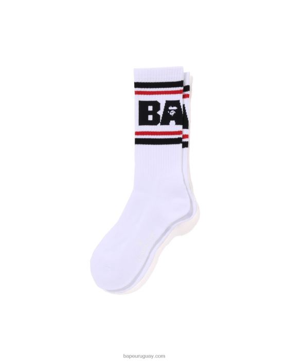 calcetines de línea hombres negro 26D80436 A Bathing Ape