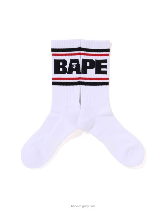 calcetines de línea hombres negro 26D80436 A Bathing Ape