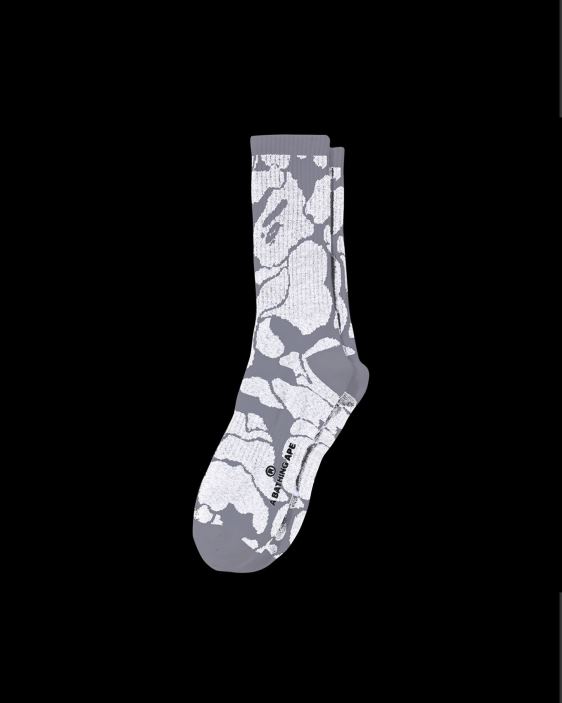 calcetines reflectantes de camuflaje hombres blanco 26D80408 A Bathing Ape