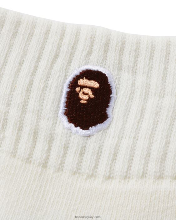 calcetines tobilleros de un punto con cabeza hombres blanco 26D80513 A Bathing Ape