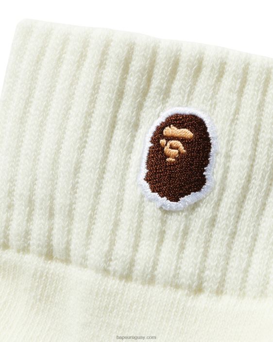 calcetines tobilleros de un punto con cabeza hombres blanco 26D80579 A Bathing Ape