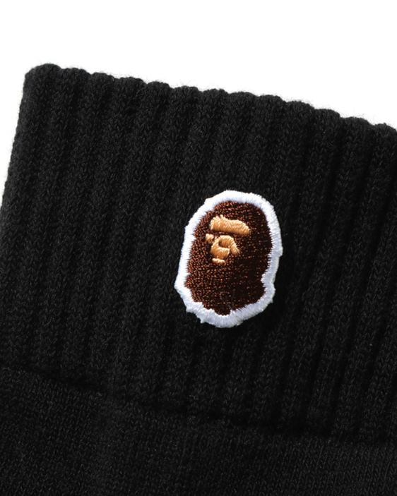 calcetines tobilleros de un punto con cabeza hombres negro 26D80578 A Bathing Ape