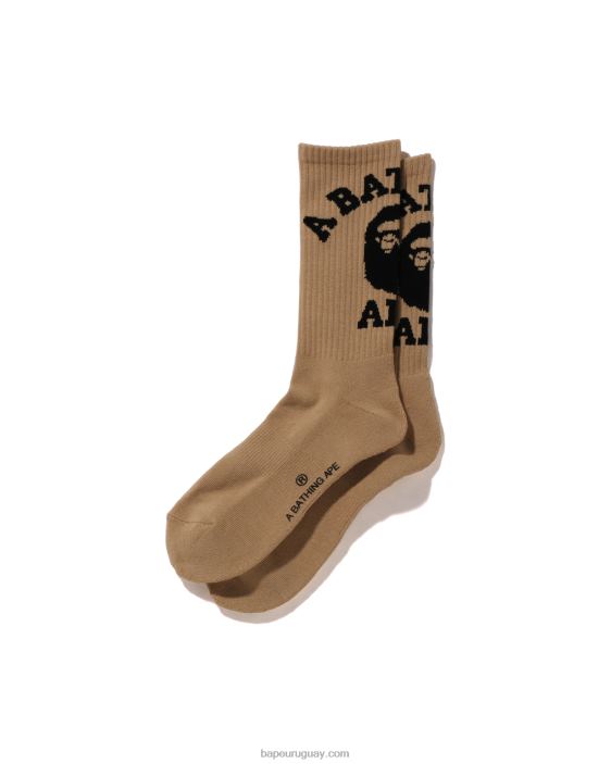 calcetines universitarios hombres beige 26D80424 A Bathing Ape