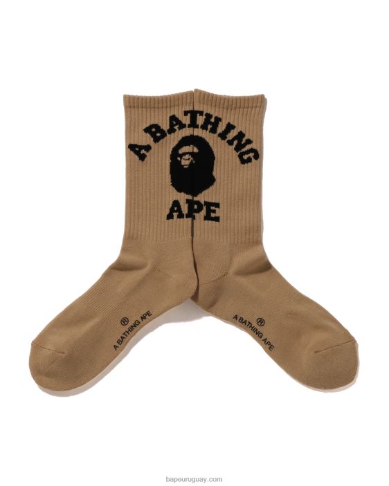 calcetines universitarios hombres beige 26D80424 A Bathing Ape