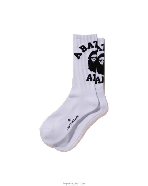 calcetines universitarios hombres blanco 26D80428 A Bathing Ape