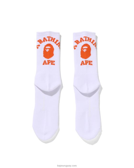 calcetines universitarios hombres naranja 26D80588 A Bathing Ape