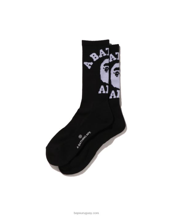 calcetines universitarios hombres negro 26D80425 A Bathing Ape