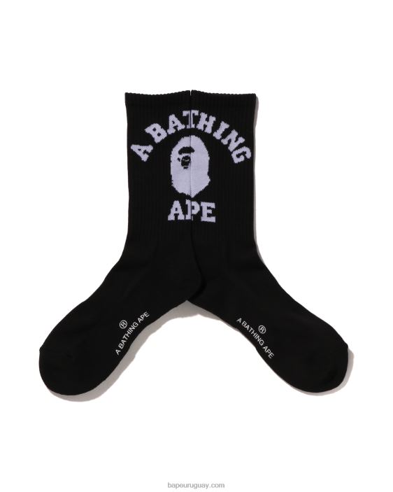calcetines universitarios hombres negro 26D80425 A Bathing Ape