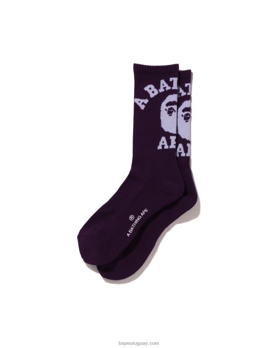calcetines universitarios hombres púrpura 26D80427 A Bathing Ape