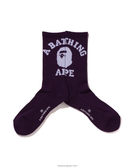 calcetines universitarios hombres púrpura 26D80427 A Bathing Ape
