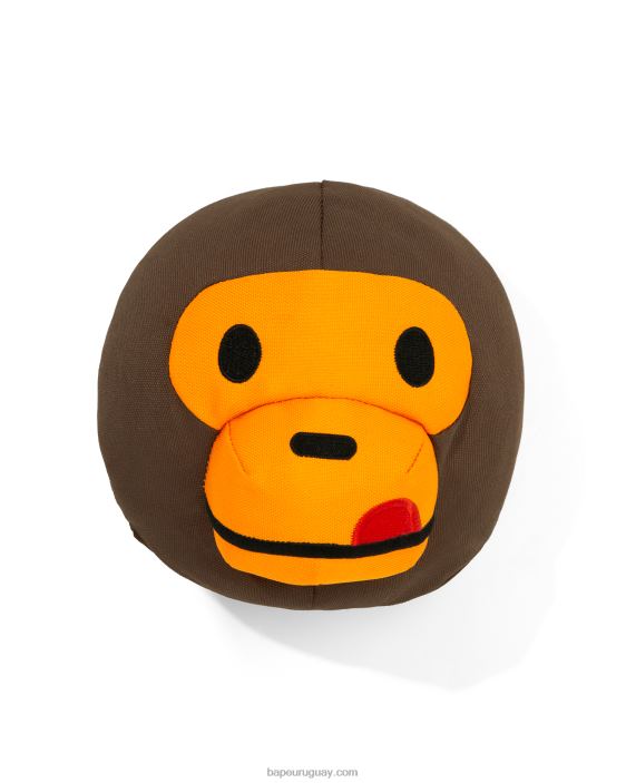 milo cabeza de peluche hombres marrón 26D801171 A Bathing Ape