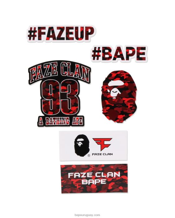 conjunto de pegatinas del clan bape x faze hombres caso 26D80466