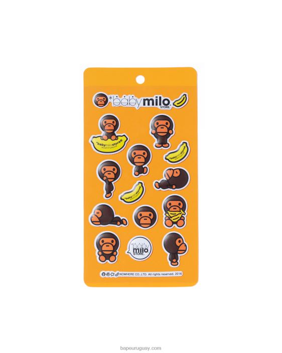 paquete de pegatinas de milo y plátano hombres Mandarina 26D801170 A Bathing Ape