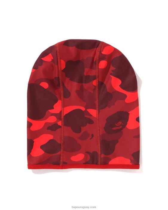 pasamontañas de camuflaje de color hombres rojo brillante 26D80531 A Bathing Ape