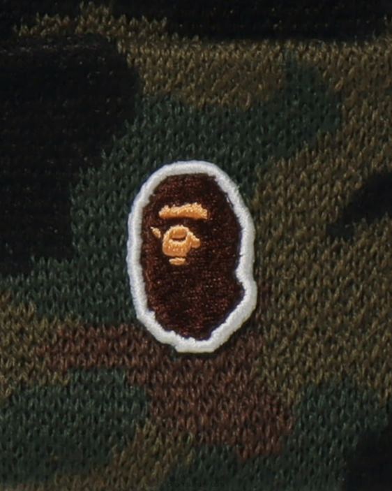 1er gorro de punto de camuflaje hombres ejercito verde 26D80633 A Bathing Ape