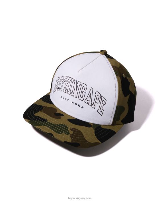 Primera gorra de camuflaje hombres ejercito verde 26D80471 A Bathing Ape