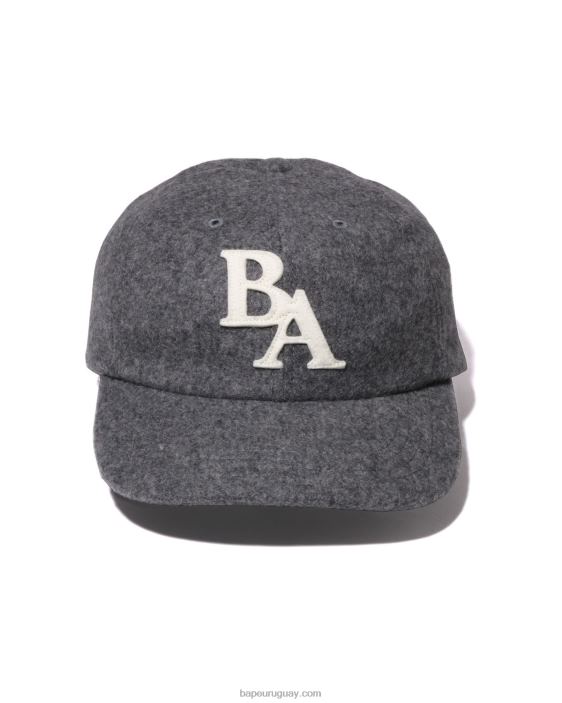 gorra con panel de melton para la cabeza hombres gris 26D80523 A Bathing Ape