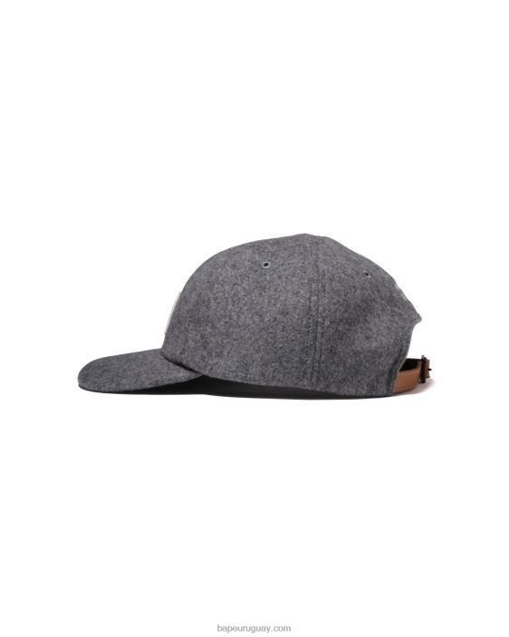 gorra con panel de melton para la cabeza hombres gris 26D80523 A Bathing Ape