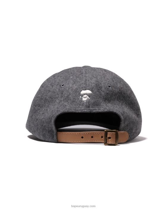 gorra con panel de melton para la cabeza hombres gris 26D80523 A Bathing Ape