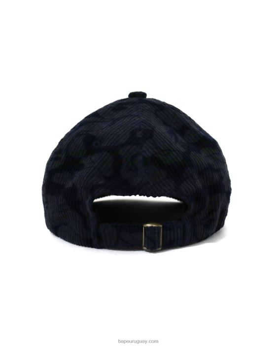 gorra con panel de pana de camuflaje sólido hombres Azul marino 26D80643 A Bathing Ape