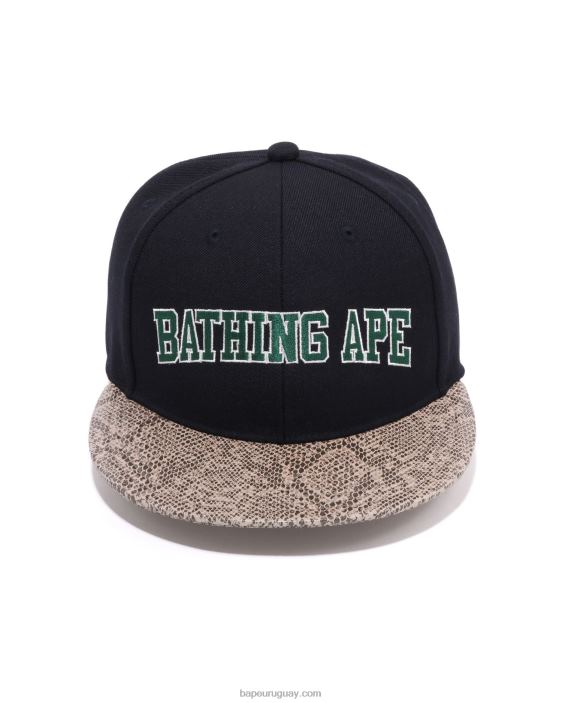 gorra con panel de serpiente hombres Azul marino 26D80546 A Bathing Ape