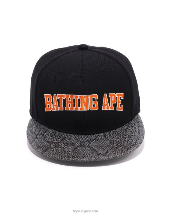 gorra con panel de serpiente hombres negro 26D80545 A Bathing Ape