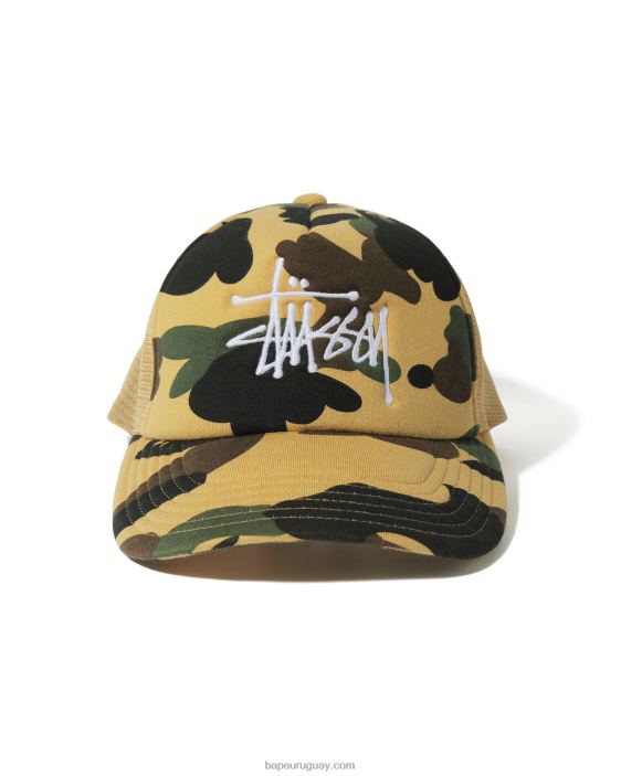 gorra de camionero x stussy hombres amarillo 26D80585 A Bathing Ape