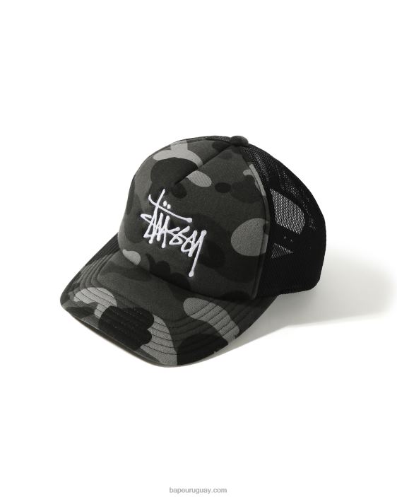 gorra de camionero x stussy hombres negro 26D80582 A Bathing Ape