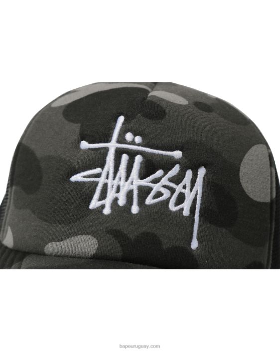 gorra de camionero x stussy hombres negro 26D80582 A Bathing Ape