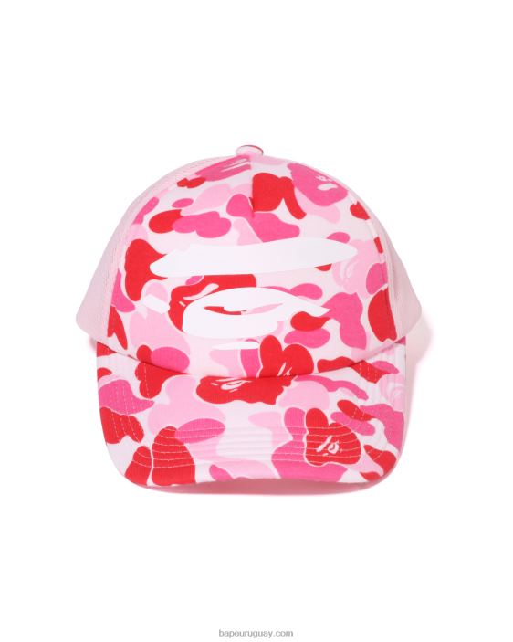 gorra de malla con cara de camuflaje abc hombres rosa 26D80404 A Bathing Ape