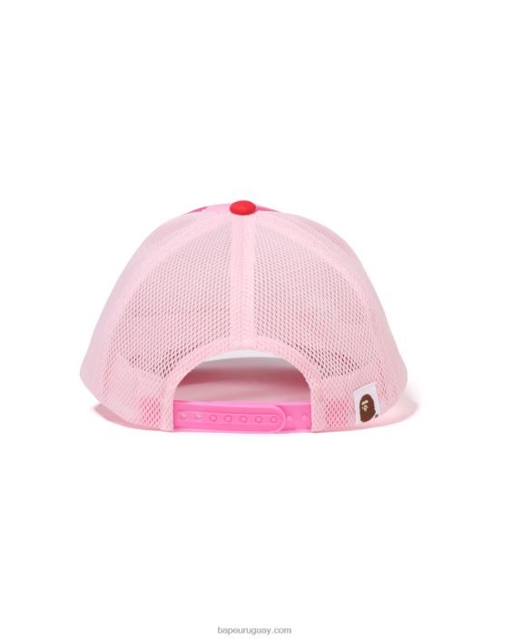 gorra de malla con cara de camuflaje abc hombres rosa 26D80404 A Bathing Ape