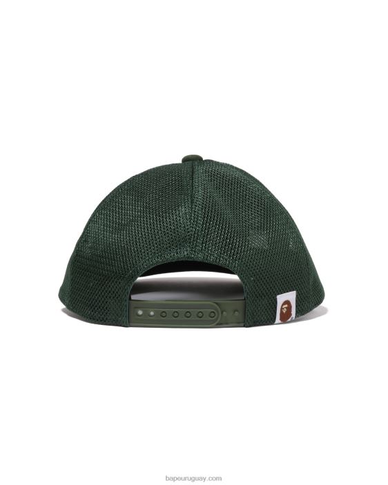 gorra de malla con logo de camuflaje de color nyc hombres ejercito verde 26D80533 A Bathing Ape