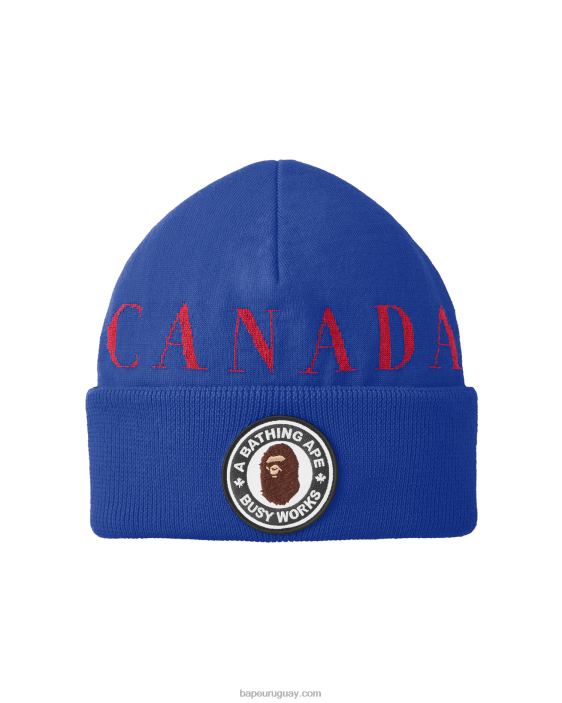 gorra de punto x conceptos x canada goose hombres azul 26D80618 A Bathing Ape