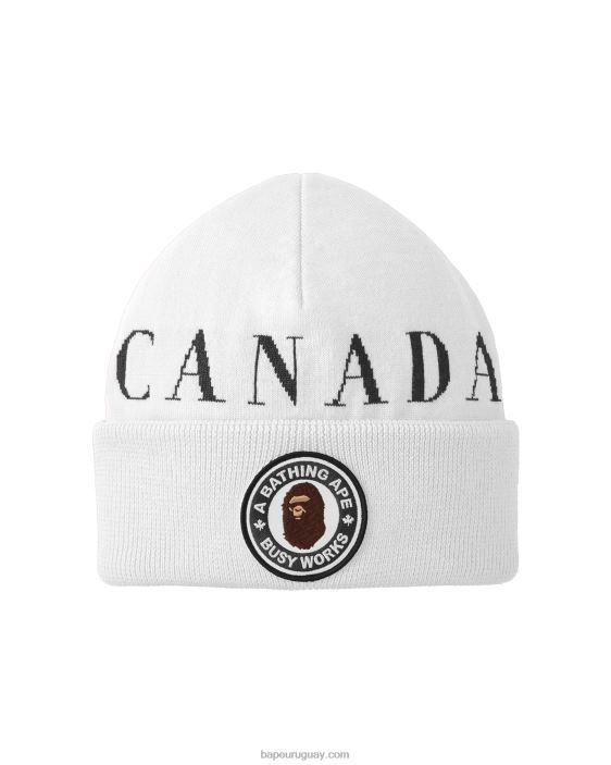 gorra de punto x conceptos x canada goose hombres blanco 26D80620 A Bathing Ape