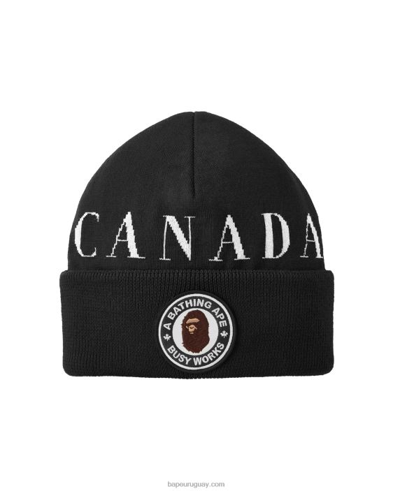gorra de punto x conceptos x canada goose hombres negro 26D80617 A Bathing Ape