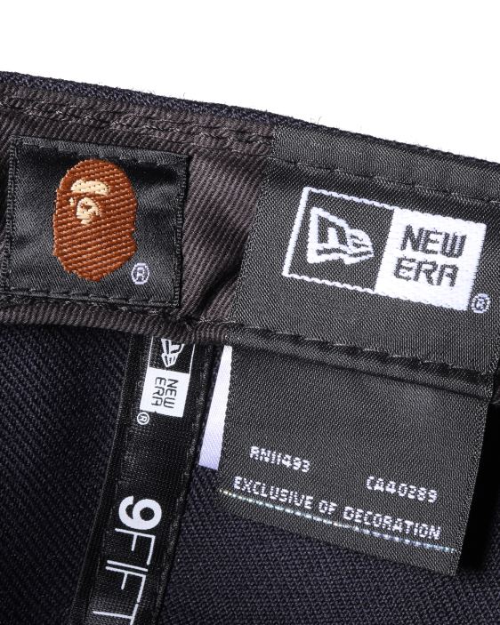 gorra universitaria con cierre a presión new era hombres Azul marino 26D80576 A Bathing Ape